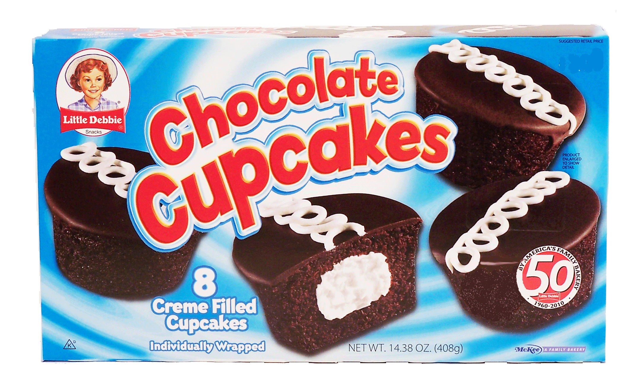 Little Debbie  chocolate cupcakes, 8 creme filled, individually wrapped Full-Size Picture